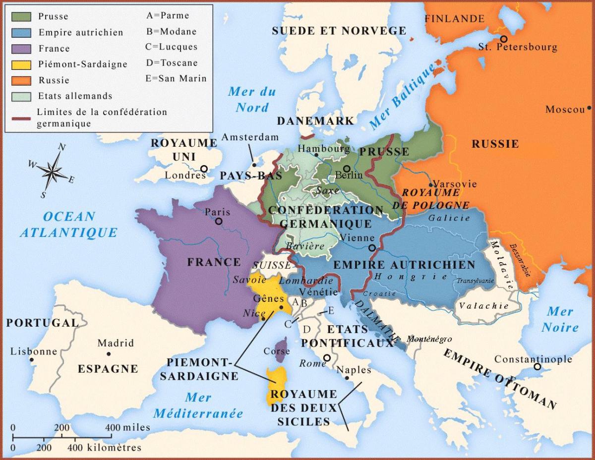 mapa de Viena y los países vecinos