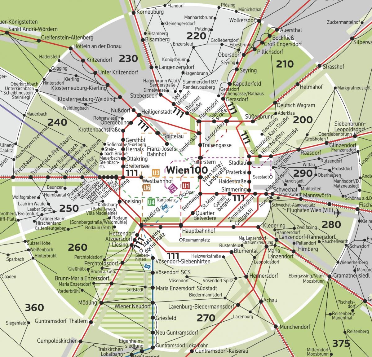 Wien zona 100 mapa