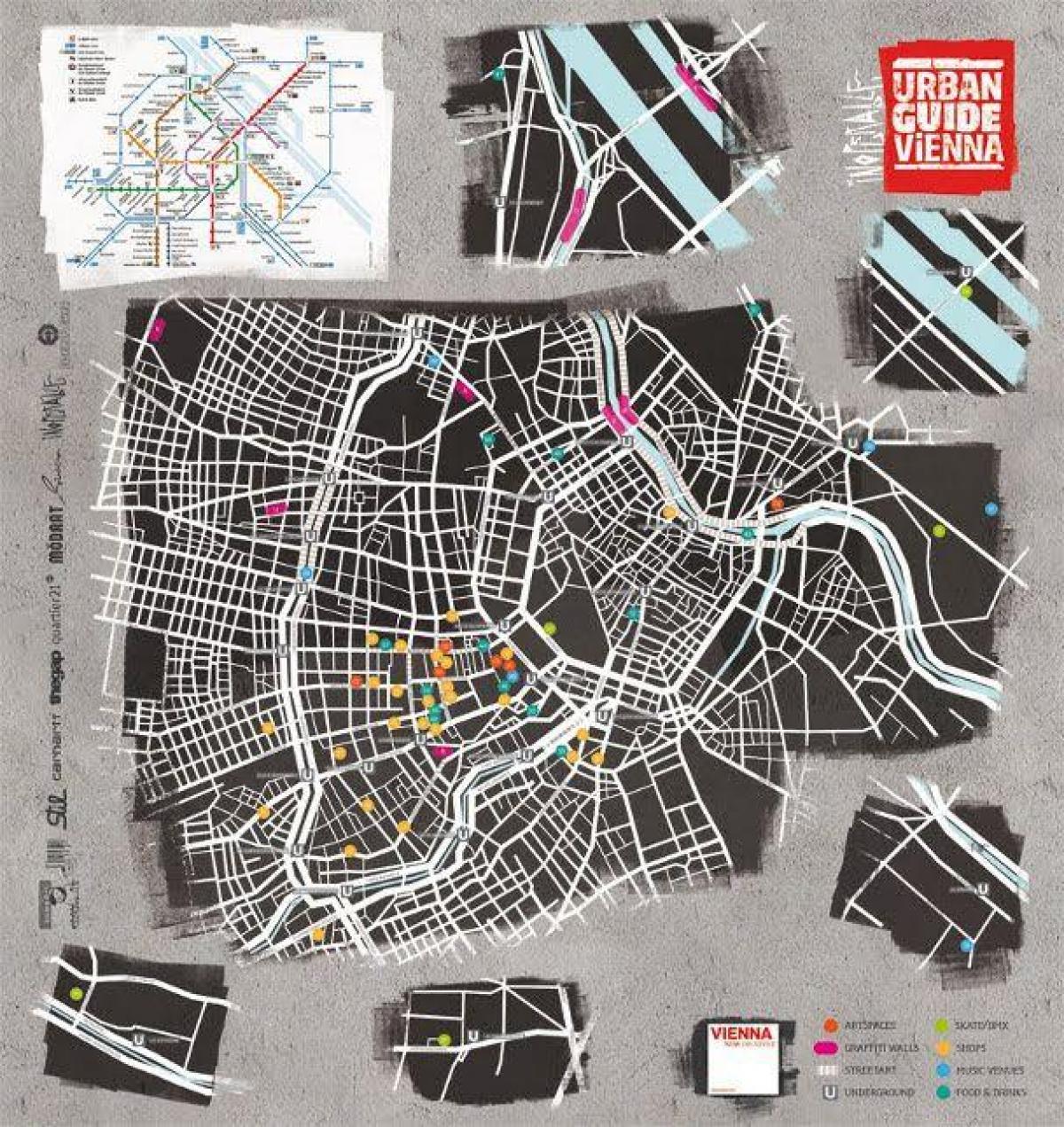Mapa de calle del arte de Viena