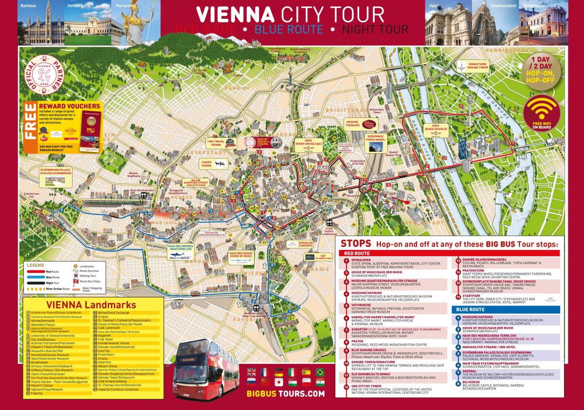 big bus de Viena mapa