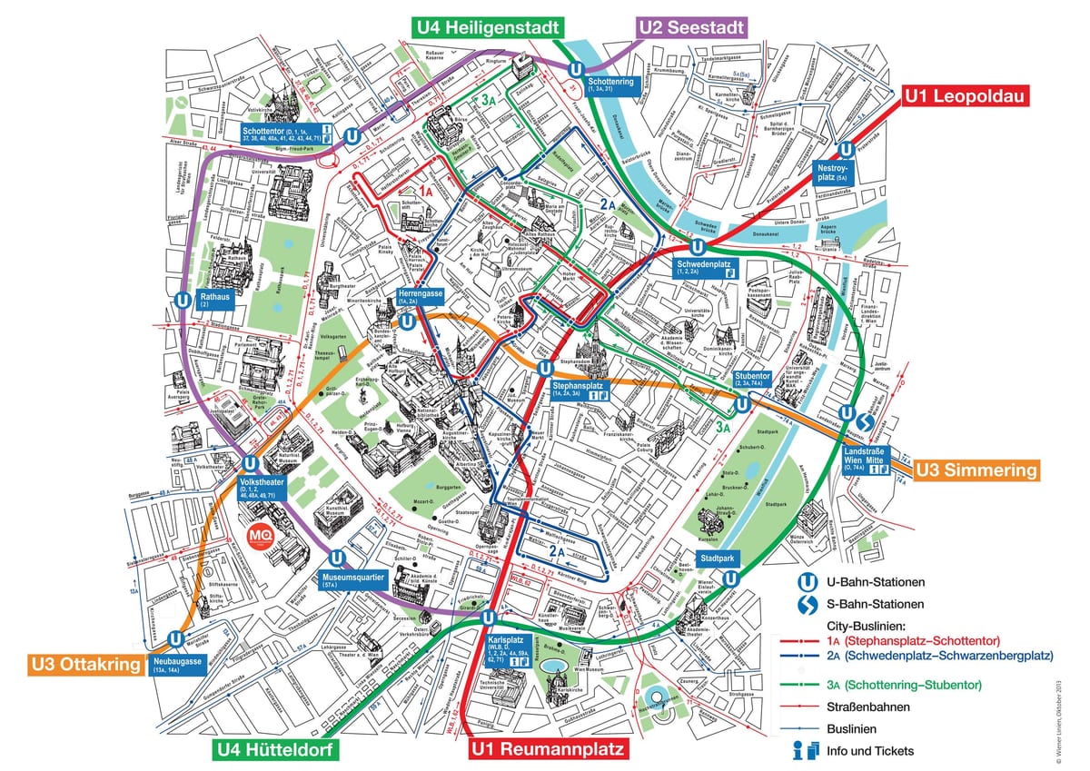 Wien mapa turístico