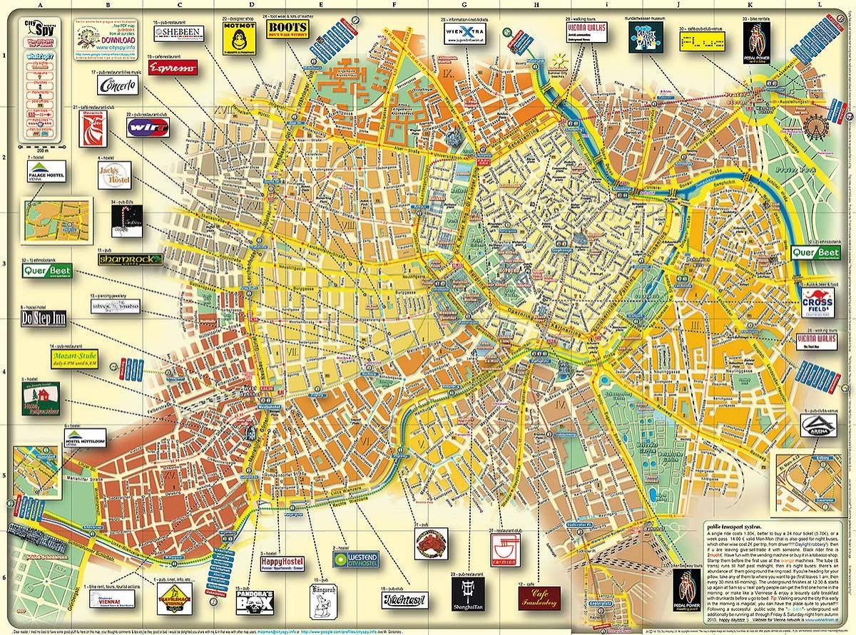 Viena, Austria mapa de la ciudad