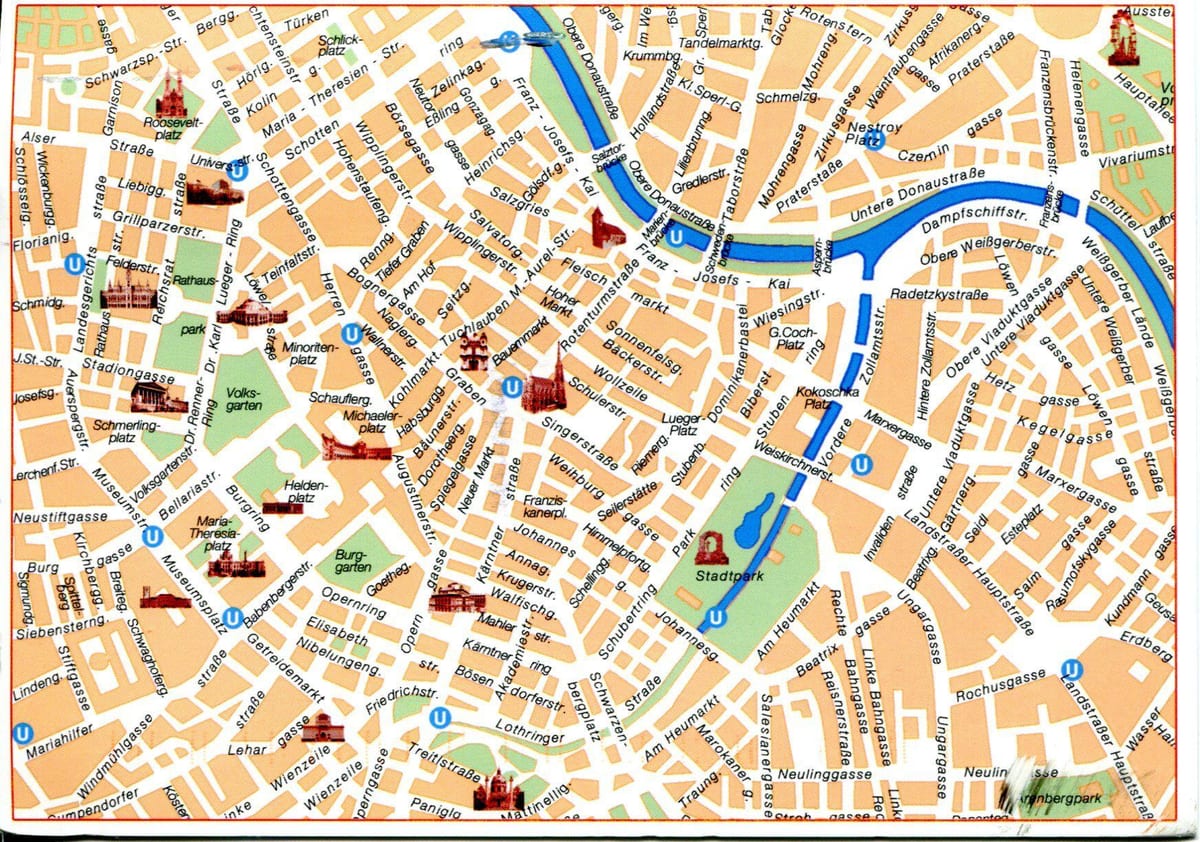 Viena mapa de viaje