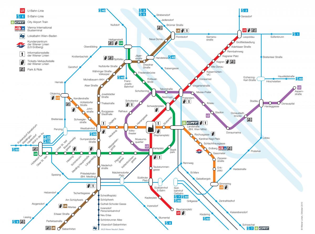 Viena, Austria mapa del metro