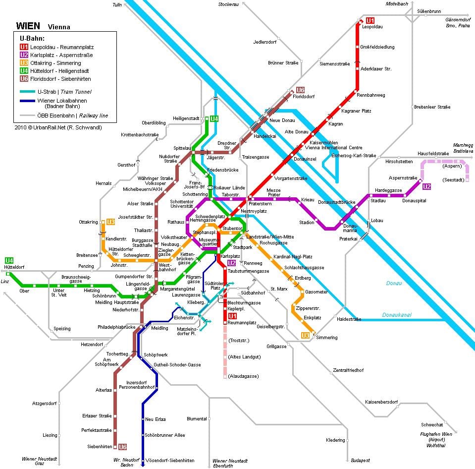 Wien s-bahn mapa