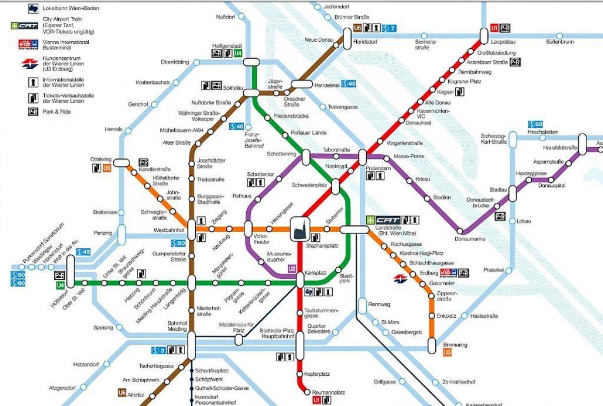 Wien mapa del metro