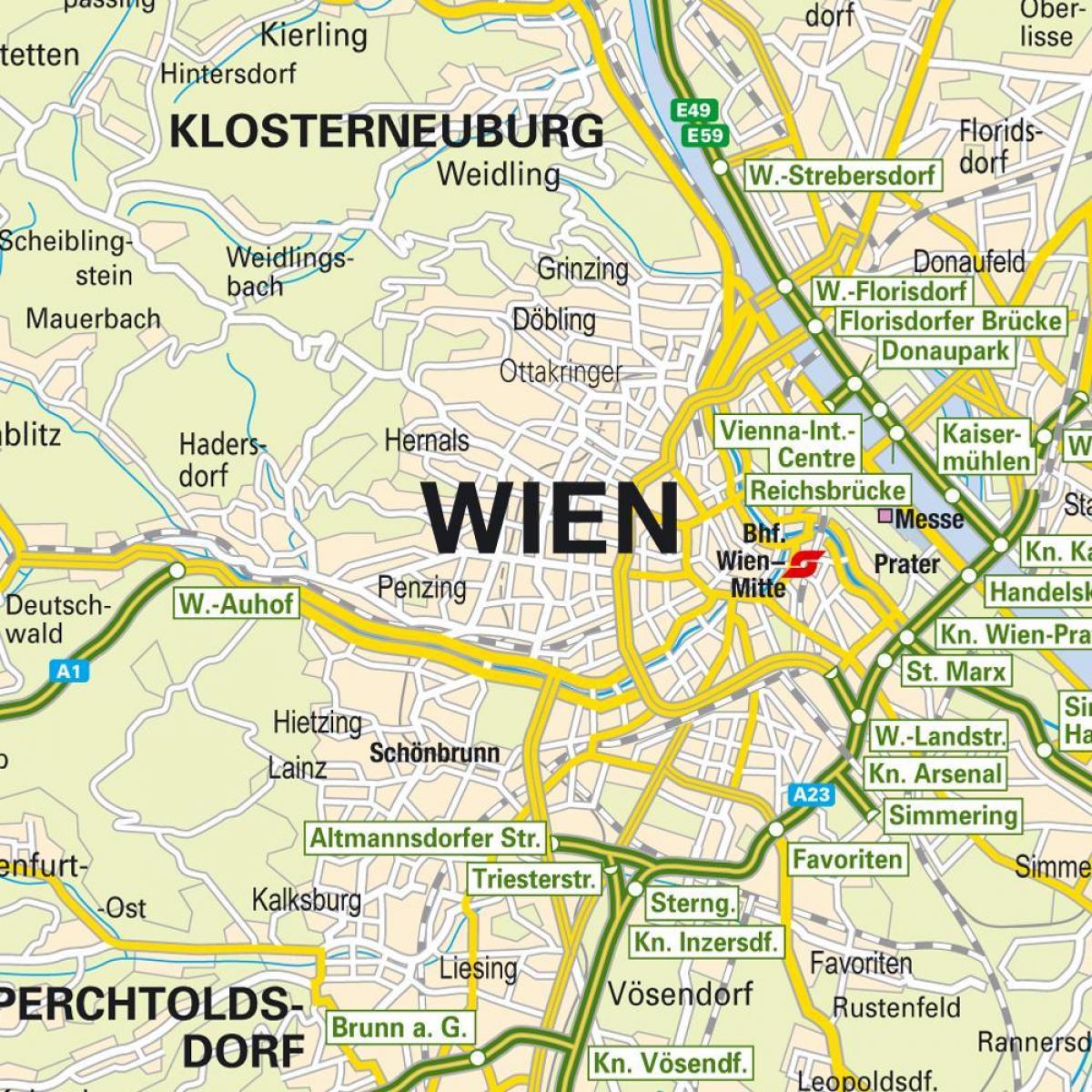 mapa de Viena