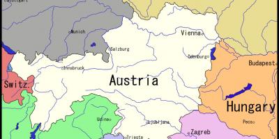 Mapa de Viena y alrededores