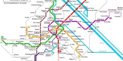 Viena mapa del metro hauptbahnhof