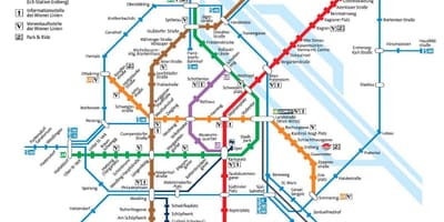 Metro de viena mapa en tamaño completo