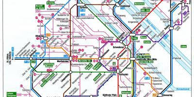 Mapa de Viena, Austria tren