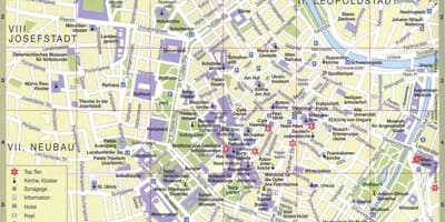 Mapa turístico de la ciudad de viena