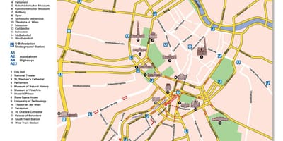 Mapa de Viena carretera de circunvalación 