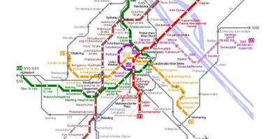 Mapa de Viena de tranvía