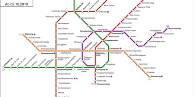 El tranvía d Viena mapa