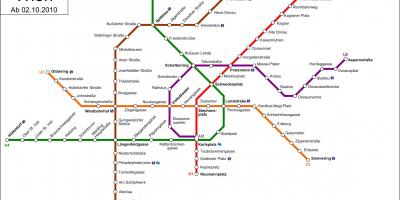 El tranvía d Viena mapa