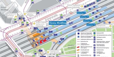 Wien meidling a la estación de tren mapa